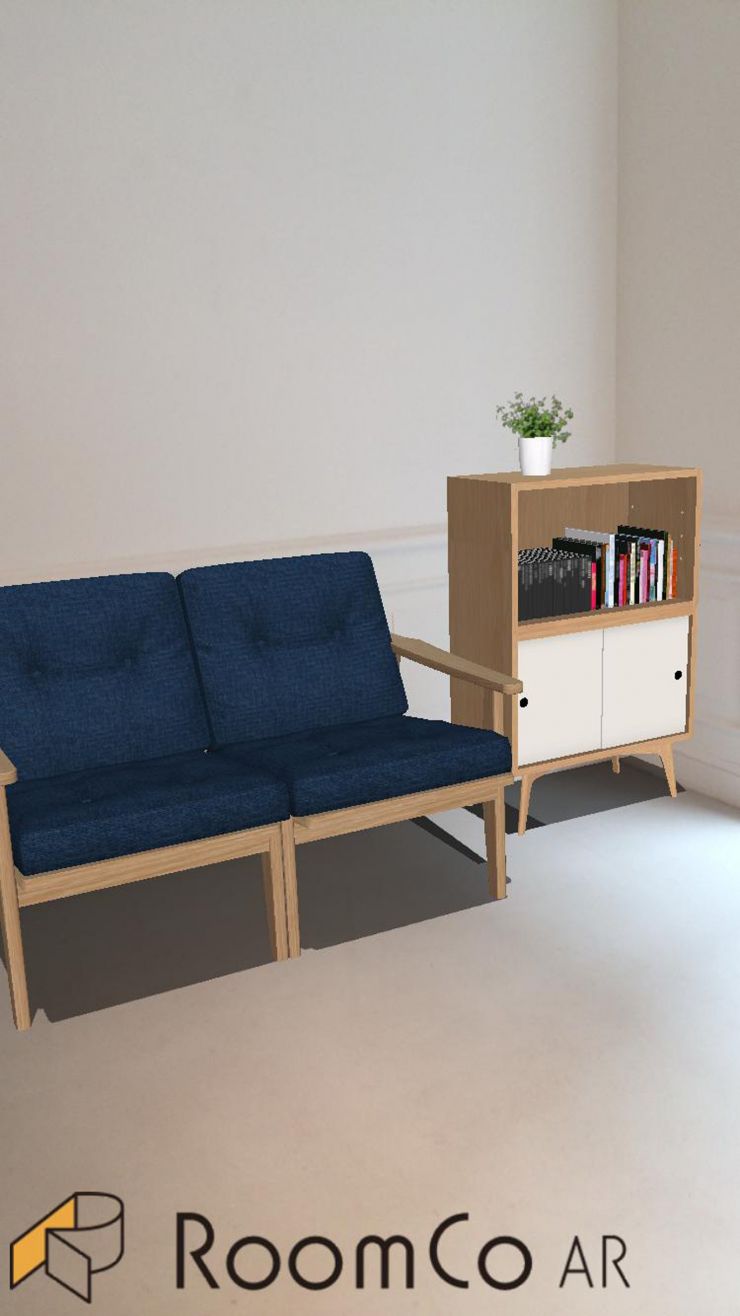 RoomCo AR 画面イメージ: アイテム配置例